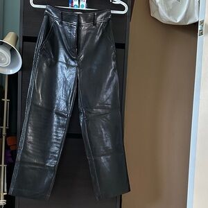 Babaton cropped command Leather Pants